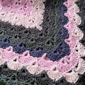 Shell Stitch Crochet Baby Blanket - Newly Made-Beautiful Colors